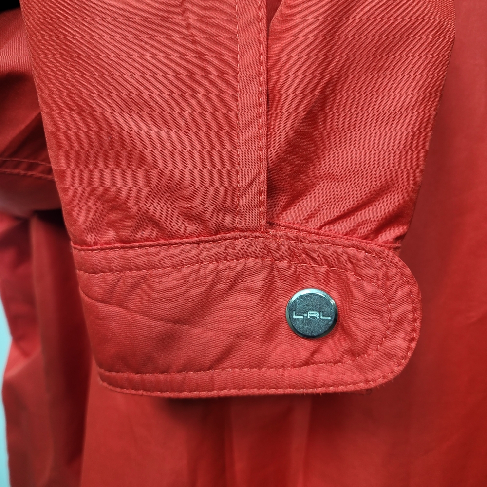 Lauren Ralph Lauren Active Red Utility Windbreaker Long Sleeve Jacket Size XL - Picture 7 of 9